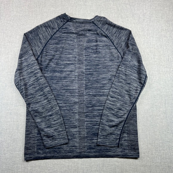 Dip Performance Active Long Sleeve Shirt Men Medium Heather Blue Yoga Athleisure - Picture 6 of 7